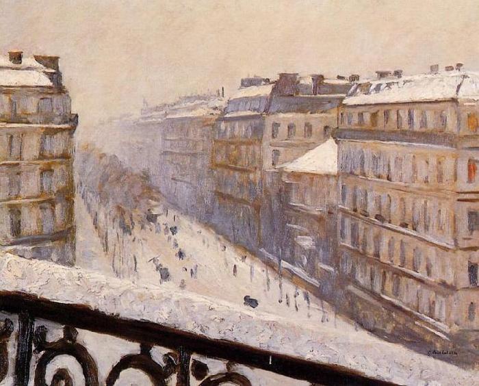 Gustave Caillebotte Boulevard Haussmann, effet de neige China oil painting art